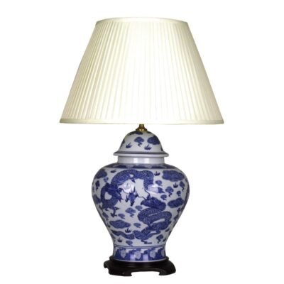 Pair of Large Dragon Jar Lamps, Porcelain