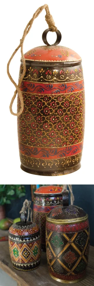 Large Hand Painted Iron Bell - Image 2