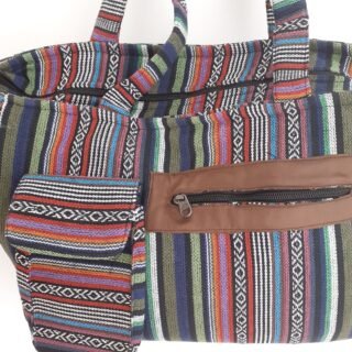 Large Multi Patterned Tote Bag, Handcrafted - Image 3