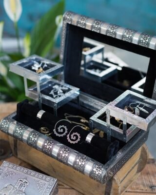 Large Silver Elephant Jewellery Box, Handcrafted