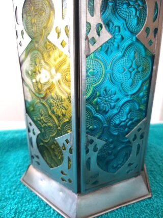 Large Standing/Hanging Multi Glass Lantern, Silver Finish - Image 4