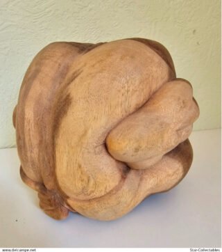 Handcrafted Vintage YOGIMAN/Orang Malu Figurine/Sculpture, 21cm - Image 2