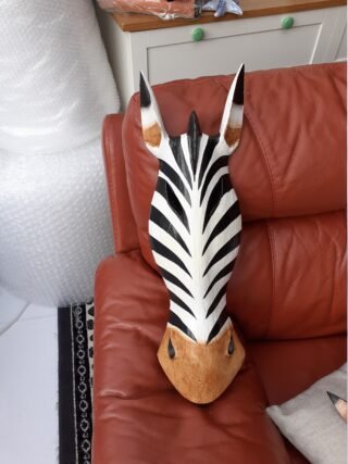 Large Zebra Mask Wall Hanger - Image 3