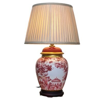 Pair of Menagerie Palace Jar Lamps, Porcelain