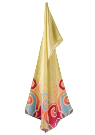 Swirl Pattern Silk Scarf, 160 x 32cm - Image 4