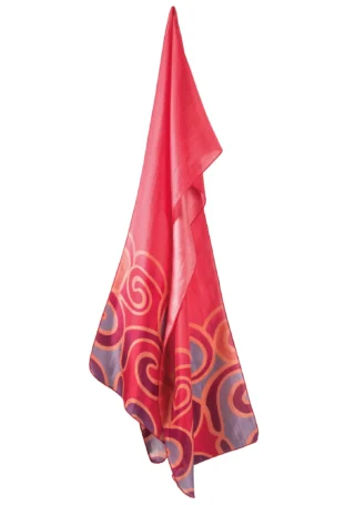 Swirl Pattern Silk Scarf, 160 x 32cm