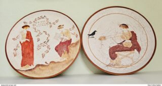 Pair of Large Vintage Greek Plates - Image 2
