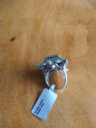 Vintage, Smokey Quartz in Pewter Ring, Handmade - Image 3