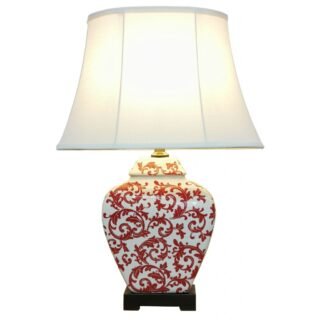Pair of Phoenix Feather Jar Lamps, Porcelain - Image 4