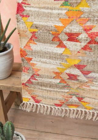 Harini Kilim Cotton/Hemp Rug, 150 x 240cm - Image 3
