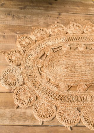 Oval Jute Braided Openweave Rug 120 x 180cm - Image 3
