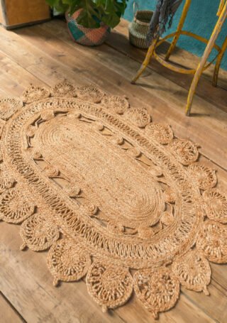 Oval Jute Braided Openweave Rug 120 x 180cm - Image 4