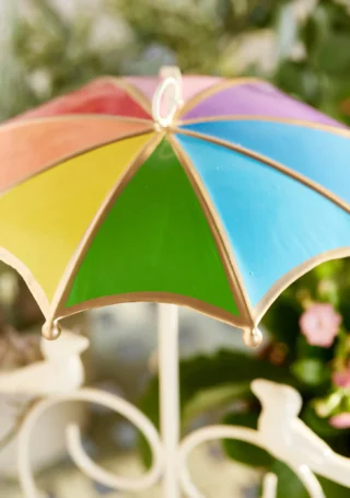 Rainbow Hanging Bird Feeder, 30.5cm, Handcrafted - Image 2
