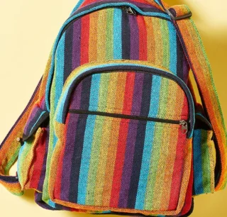 Rainbow Stripe Gheri Backpack, 43 x 43cm