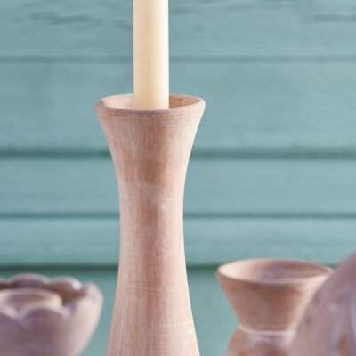 Pair of Terracotta Candle Holders, Senjuti