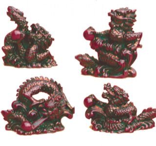 Hand-crafted Set of Eight Dragons Sculpture - Image 4