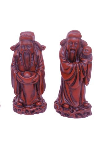 Hand-crafted Set of 3 Chinese Gods Sculpture - Image 3