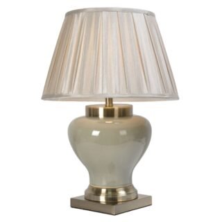 Pair of Smoky Meiping Vase Lamps, Porcelain