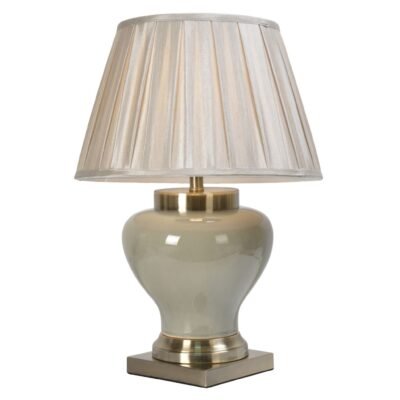 Pair of Smoky Meiping Vase Lamps, Porcelain