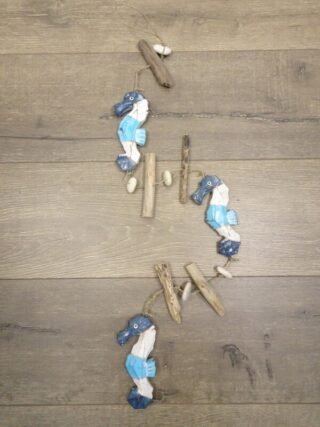 Hand-crafted String of Stripy Seahorses. 90 x 10cm