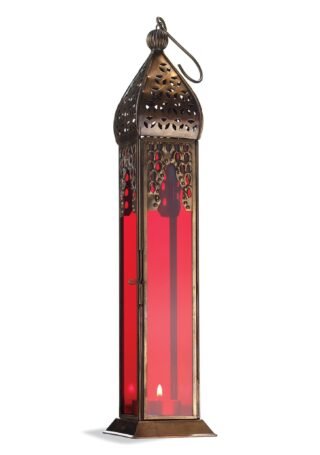 Tall Moroccan Lantern, Recycled Glass - Image 3