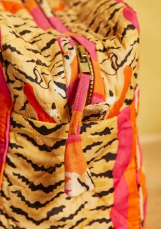 Tiger Stripe Wash Bag, Handcrafted - Image 3