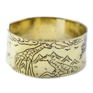 Brass Bracelet. Tibetan Mantra, Tree of Life - Image 2