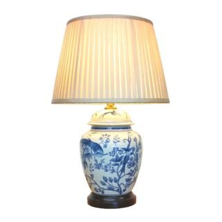 Pair of Tropical Birds Jar Lamps, Porcelain - Image 2