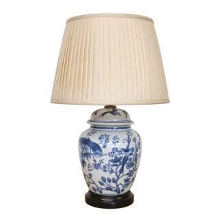 Pair of Tropical Birds Jar Lamps, Porcelain - Image 3