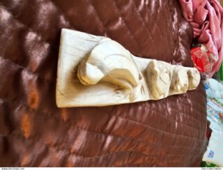 Vintage 3 FROGS ON LOG - Wood SculptureWall Plaque, 47cm