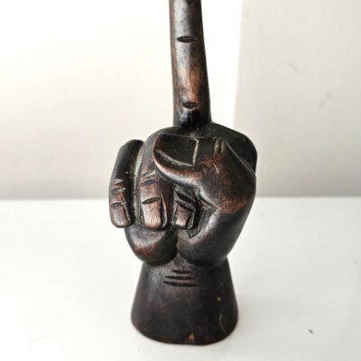 Vintage Hand-carved Ring Holder, Hand. 16cm.
