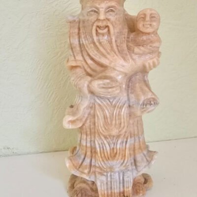 Vintage Oriental Wise Man with Baby, 20cm