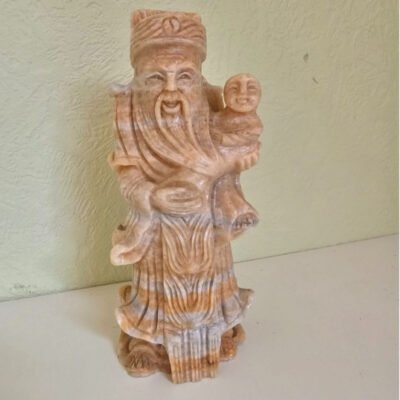 Vintage Oriental Wise Man with Baby, 20cm