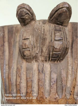 Vintage Pharoah Tutankhamen (King Tut) Bust Wall hanging, - Wood Sculpture, 49cm - Image 4