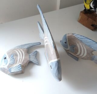 Hand-crafted Set of 3 Angel Fish - Image 2