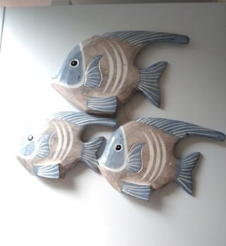 Hand-crafted Set of 3 Angel Fish - Image 3