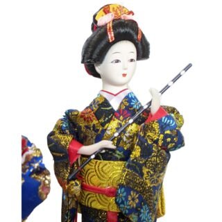 Hand-crafted Japanese Lady in Blue Doll, 31cm - Image 3