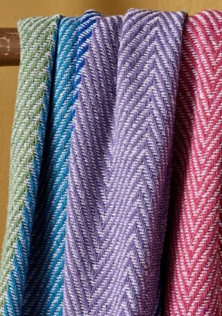 Recycled Cotton Chevron Rainbow Throw - Image 3