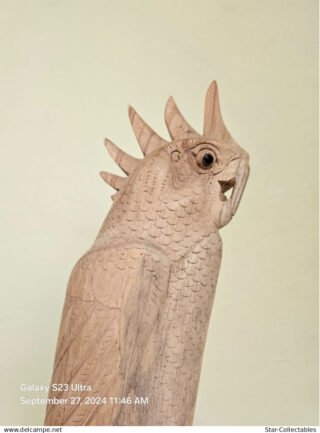 Vintage Giant Cockatiel, Wood Sculpture/Figurine, 46cm