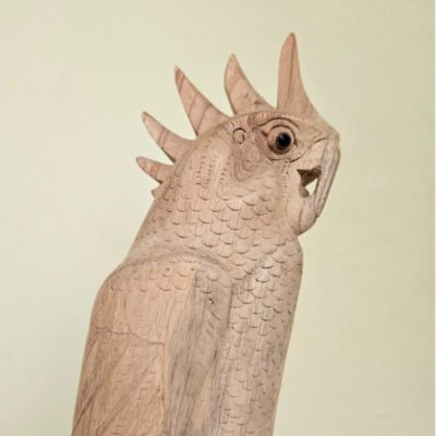 Vintage Giant Cockatiel, Wood Sculpture/Figurine, 46cm