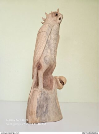 Vintage Giant Cockatiel, Wood Sculpture/Figurine, 46cm - Image 4