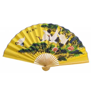 Large Oriental Cranes Wall Fan