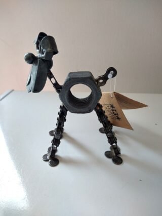Metal Bike Chain Dog Figurine, 14cm (Copy)