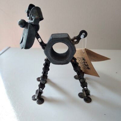 Metal Bike Chain Dog Figurine, 14cm (Copy)