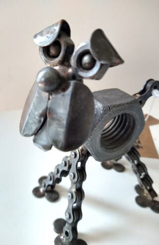 Metal Bike Chain Dog Figurine, 14cm (Copy) - Image 3
