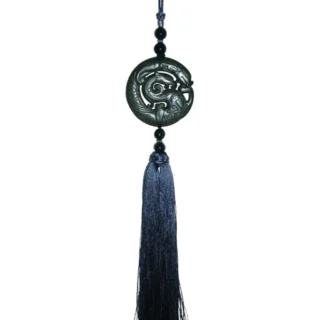 Oriental Jade Dragon Talisman - Charm/Hanging - Image 3