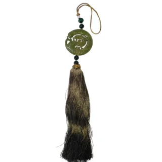 Oriental Jade Dragon Talisman - Charm/Hanging - Image 4