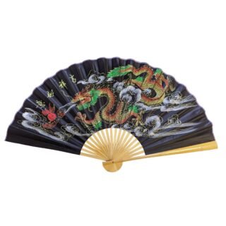 Large Oriental Dragon Wall Fan. Handcrafted