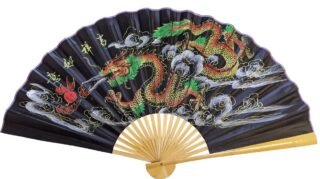 Large Oriental Dragon Wall Fan. Handcrafted - Image 3