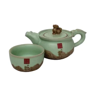 Fu Dog Oriental Teaset for One